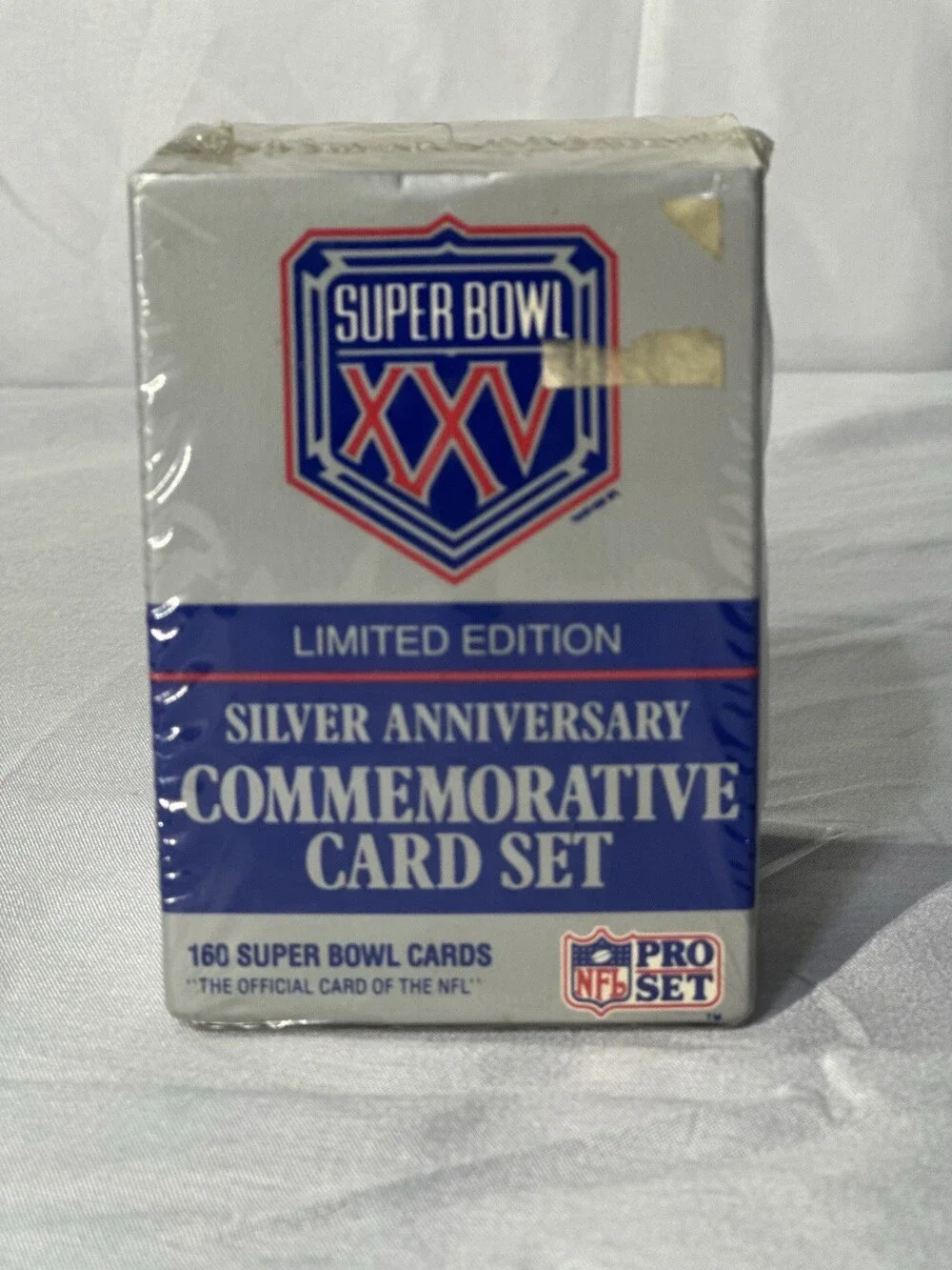 1991 Pro Set Super Bowl XXV Silver Anniversary Commemorative Card Set 160 Sealed